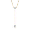 IOGOU Moissanite Y-Shape Necklaces for Women Marquise 3x6mm & 3mm Round Cut Diamond Pendant Sier Accessories Jewelry