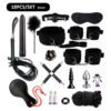 bcb7d6f11d609c56 BDSM Bondage Set Erotic Bed Game Adults Handcuffs Vibrator Nipple Clamps Whip Spanking Slave Collars SM Kits Sex Toys For Couple