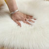 bcbe9ba1bbf6be63 30x40cm Small Size Heart Shaped Fluffy Rug Shaggy Faux Wool Carpet Sofa Cushion Living Room Bedroom Decorative Floor Mats