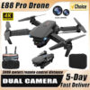 New E88Pro Drone 4K Professinal With 1080P Wide Angle Dual HD Camera Foldable RC Helicopter WIFI FPV Height Hold Apron Sell