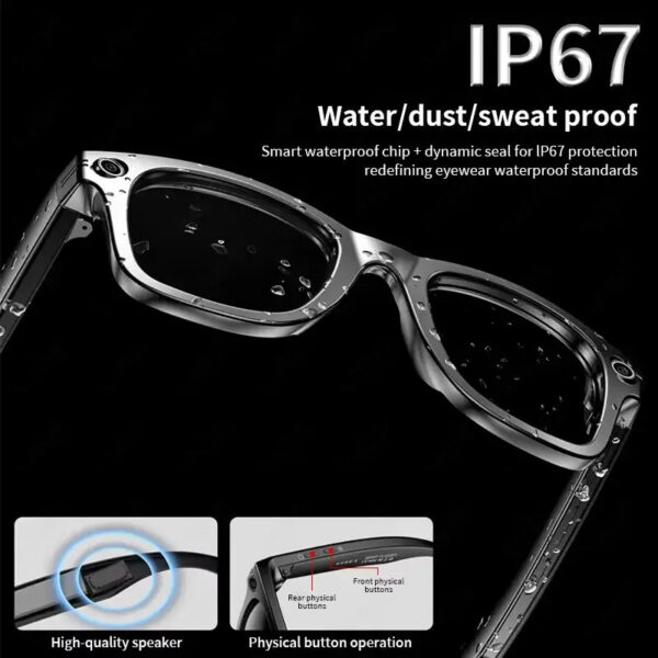 AI Smart Glasses with 8MP Camera Video Recording 100+ Languages Translation Sunglasses Bluetooth Call Music Play Men Women 2025