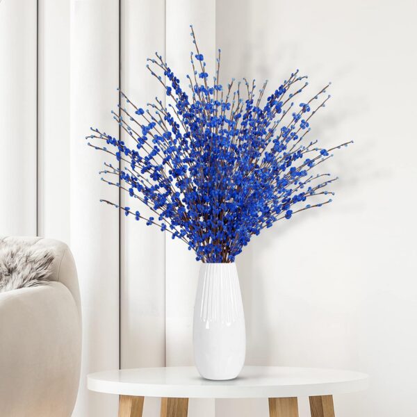 bcca61d165a623f4 Sggvecsy 10 Pcs 29.5’’ Long Artificial Jasmine Flowers Tall Fake Flower Bouquet Faux Jasmine Plants Dry Branches for Wedding Home Party Office Hotel Restaurant Kitchen Decoration(Blue)