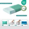Small Cooling Gel Memory Foam Camping Pillow Travel - Contoured Support -Compressible Pillow Ideal for Backpacking, Camping, Travel, Car, Airplane,Office Nap