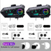 Wireless Bluetooth5.3 Motorcycle Helmet Intercom Headset Waterproof 300 m Intercomunicador Speaker Earphone
