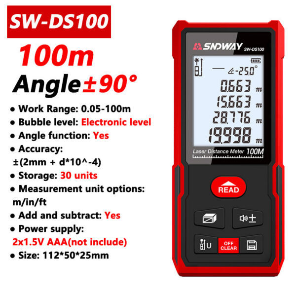 bce192283e48ef20 Pofessional Laser Distance Meter 50m 70m 100m 120m Rangefinder High Accuracy Digital Range Finder Build Measure Device