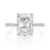 bce65f54ffe8e768 PANSYSEN Sterling Sier Emerald Cut High Carbon Diamond gemstone Wedding Rings for Women Proposal Engagement Ring