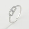 NEW Ring Women's Real S Sterling Sier Diamond Zircon Pig Nose Female Fashion Girlfriend Gift Engagement Jewelry