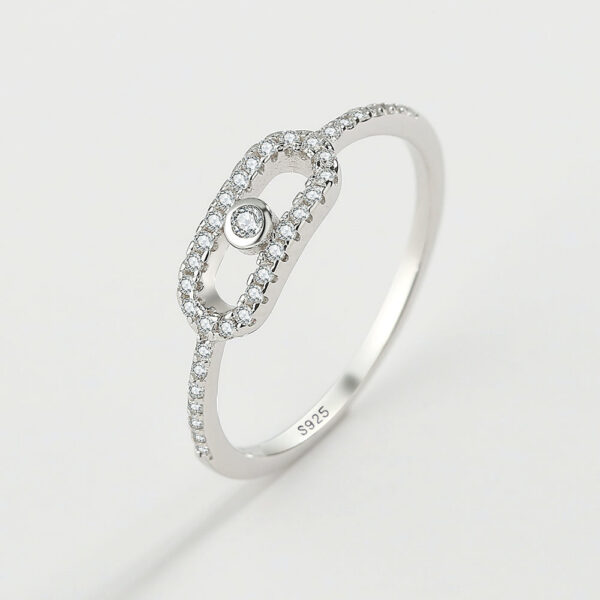 NEW Ring Women's Real S Sterling Sier Diamond Zircon Pig Nose Female Fashion Girlfriend Gift Engagement Jewelry