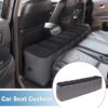 Car Air Inflation Mattress Comfortable Rear Seat Air Travel Bed Car Sleeping Mat for Napping Travel Black Gray