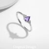 bd11465a2ed34068 MODIAN 925 Sterling Silver Water Drop Cocktail Ring Classic Prong Purple Cubic Zirconia Rings For Women Female Fine Jewelry