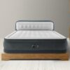 bd16bc5f8975bc5c Intex 64447ED Dura-Beam Deluxe Ultra Plush Air Mattress with Headboard: Fiber-Tech – Queen Size – Built-in Electric Pump – 18in Bed Height – 600lb Weight Capacity