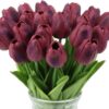 bd18a35607914f3f IPOPU Real Touch Purple Tulips 24PCS Artificial Flowers for Decoraion Fake Tulips Light Purple Flowers Floral Arrangements Artificial Faux Tulips Decor for Table Home Kitchen Decor (Light Purple)