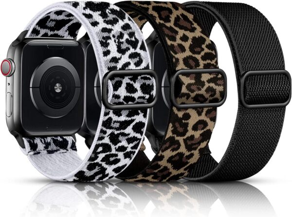 bd1f2c1b8e1e3930 DaQin 3 Pack Elastic Bands Compatible with Apple Watch Band 45mm 44mm 49mm 42mm 41mm 40mm 38mm Women Men, Soft Nylon Solo Loop Straps for Apple Watch SE iWatch Series 9/8/7/6/5/4/3/2/1/Ultra/Ultra 2