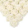 bd25f4ab7155b83d IPOPU Artificial Flowers, 25pcs Foam Glitter Roses Glitter Foam Rose Foam Rose with Stem for DIY Wedding Bridal Bouquet Home Party Decoration(Coffee)