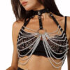 bd2b6eb6e7961411 Sexy Binding Belted with A Belt Strap Punk Style Multi-layer Chain Sexy Tassel Waistband Belt Adult Couple BDSM Lower Body Set