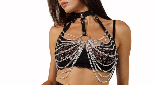 bd2b6eb6e7961411 Sexy Binding Belted with A Belt Strap Punk Style Multi-layer Chain Sexy Tassel Waistband Belt Adult Couple BDSM Lower Body Set