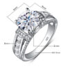 bd3124e52dd5e322 Real 2 Carats Moissanite Rings Women Solid Sterling Sier Wedding Band Female Jewelry Accessories Gift For Girls