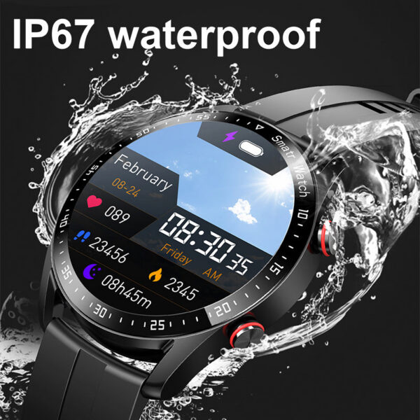 ECG+PPG Bluetooth Call Smart Watch Men Laser Health Blood Pressure Fies Watches Man Sports Waterproof Smartwatch+Box