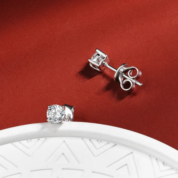 bd488fd8647ec8fd OEVAS Real 0.1ct 0.5ct D Color Moissanite Stud Earrings For Women Top Quality 100% 925 Sterling Silver Wedding Jewelry