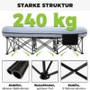 bd6b7fe8958064f3 FUNDANGO Campingbett Luftmatratze 2 Personen mit Gestell, Camping luftbett mit pumpe Beistelltisch,Aufblasbare Matratze mit Tragetasche, Gästebett für Reisen Angeln Camping Indoor