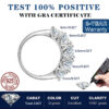 5 Stones 3.6CT All Moissanite Rings for Women Plated Sterling Sier Wedding Band Sparkling Diamonds Fine Jewelry GRA