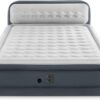 bd9d6fdd611ab287 Intex 64447ED Dura-Beam Deluxe Ultra Plush Air Mattress with Headboard: Fiber-Tech – Queen Size – Built-in Electric Pump – 18in Bed Height – 600lb Weight Capacity