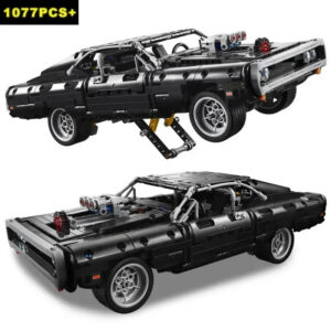bda1356e13463de8 1077PCS Technical Dodge Charger Racing Car Building Blocks Model Assemble Bricks Fast and Furious Toy For Kid Boy Adults Gifts