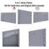 Limited Edition Grey Custom Replacement Faceplates with Skin &30th Anniversary Sticker ABS Cover Shell For PS5 Slim Console