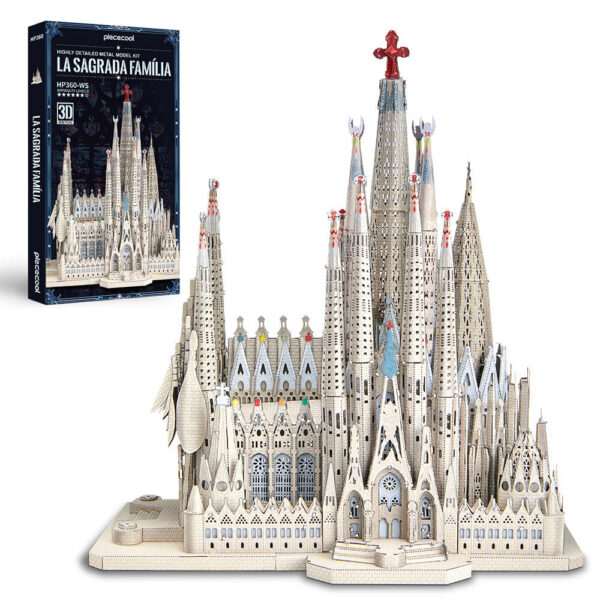 bdc40b2c0d123542 Piececool 3D Metal Puzzles La Sagrada Família Model Kits Jigsaw Toy DIY Set for Adult Collection Building Blocks
