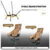 bdca23990d3b59bc OneTigris Portable Camping Chairs Outdoor High Back Chair For Fishing Trekking BBQ Parties Gardening Indoor Use