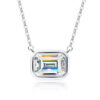 KNOBSPIN 10ct Emerald Cut Moissanite Pendant Lab Diamonds with GRA Certificates s Sterling Sier Wedding Necklaces for women