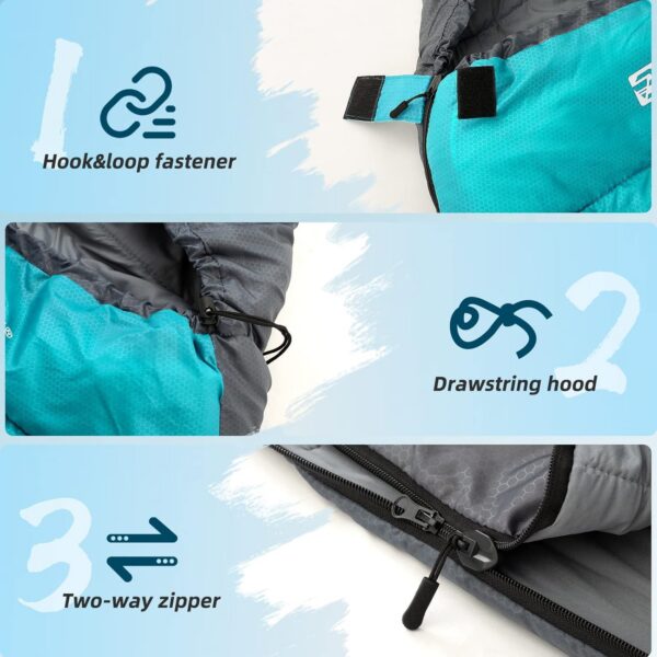 bdd862fcd4f8b8ec Bessport Schlafsack Outdoor Mumienschlafsack 3 Saison Klein und Ultraleicht Erwachsene Schlafsack Warm Wasserabweisend für Camping Schlafsack Trekking