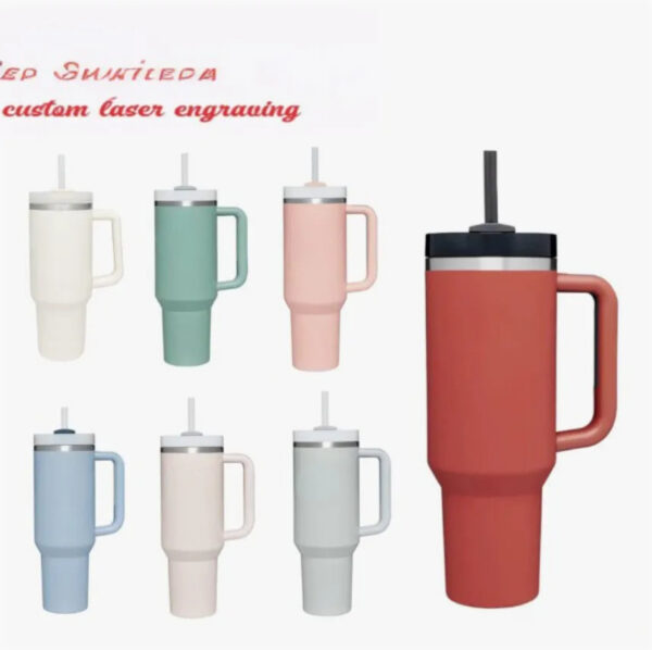 bde068f9be1c669b Camelia Pink Gradient Parade Black Chroma With 1:1 H2.0 40oz Stainless Steel Tumblers Cups with Silicone handle Lid Straw Travel Car mugs Water Bottles US STOCK