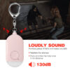bde3a633e5f89691 Personal SOS 130dB With LED Light Rechargeable Self Defense Woman Safety Alarm Key Chain Emergency Anti-Attack