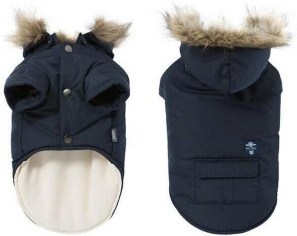 bde70b2b05fa1057 Cat Dog Doggie Down Jacket Hoodie Coat Pet Clothes Warm Clothing for Small Dogs Winter Black L