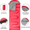 Sleeping Bag With Hood, 3 Season Waterproof Warm Lightweight Rectangular Envelope Camping Sleeping Bag for Adults Camping, Hiking, Backpacking, Traveling, Outdoor & Indoor Activities