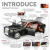 1:18 Rolls-Royce Phantom Car, Zinc Alloy Pull Back Toy Diecast Car with Sound and Light, Realistic Modeg Model Toy111
