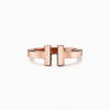 2024 designer ring Double Ring Serling Sier Plaed Rose Gold Opening Inlaid With Diamond Half Wedding Anniversary for women gift with boxq1