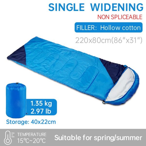 Camping Equipment Sleeping Bag for Outdoor Traveling Hiking Spring Summer Autumn Ultralight Waterproof Envelope Backpacking