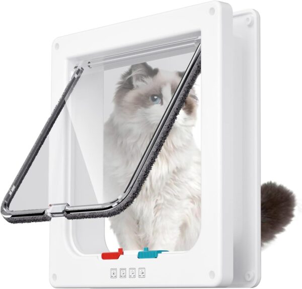 be11cd85691f0358 ATUBAN Large Interior Pet Cat Exterior Door 4 Modes Locking Suitable for Window and Wall,Strong Durable