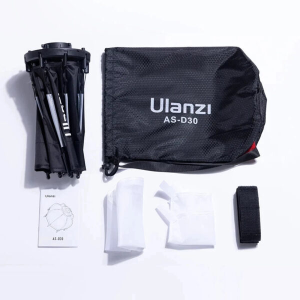 be13fbe29f49a7a9 Ulanzi AS-D30 30cm Octagonal Softbox Mini Bowens Mount Quick Release Honeycomb Grid Softbox for Ulanzi LT028 COB Light Studio