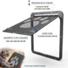 Dog Cat Lockable Magnetic Screen Outdoor Function Gates & Ramps Window Garden Tunnel Safety Self-Closing Flap Gate Pet Door