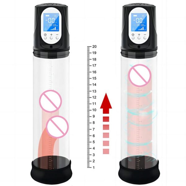 LCD Electric Enlargement Extend Trainer Male Masturbators Cup Dick Pump Sex Toys for Men