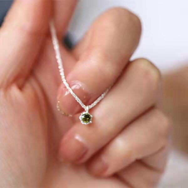 be28694aa7f50a48 Popular S Sterling Sier Sparkling Necklace for Women Light Round White Diamond Pendant Galaxy Collar Chain Jewelry