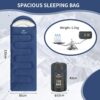 Naturehike Envelope Sleeping Bag – 3 Season Ultralight Waterproof Camping Blanket, 220x85cm for Adults, Compact & Breathable