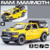 1:32 Dodge RAM Mammoth Pickup Truck Off Road Alloy Model Sound & Light Pull Back Collection Gift For Boys Children Kid