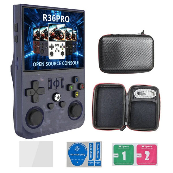 NEW R36PRO Retro Handheld Game Console ux System 3.5 Inch IPS Screen Portable Pocket Video Player 64GB Games