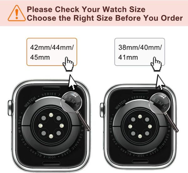 be5e4079f45e83e2 OULUOQI Compatible with Apple Watch Band Series 9, Ultra/Ultra 2, SE 8 7 6 5 4 3 2 1 38mm 40mm 41mm 42mm 44mm 45mm 49mm Women and Men, Stainless Steel Milanese Loop Magnetic Clasp Replacement for