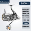 BEARKING New NAG Sea Fishing Waterproof Fishing Scroll 8000-14000 Model Speed 4.8:1 Maximum Fishing Force 18KG Waterproof Scroll