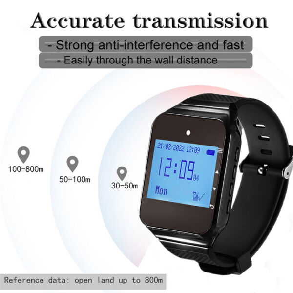 Restaurant Pager Wireless Waiter Calg System Watch Receiver Call Button For Cafe Cic Dentist